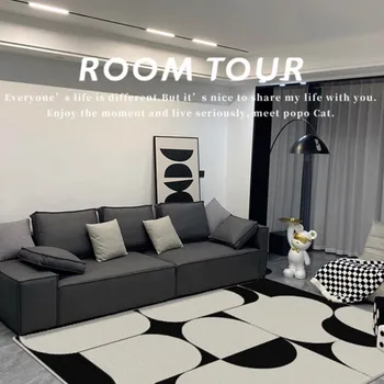 거실용 경량 럭셔리 카펫, 넓은 면적, 클로크룸 미끄럼 방지 매트, 가정용 서재 카펫, 미니멀리스트 침실 장식, 세탁 가능한 러그