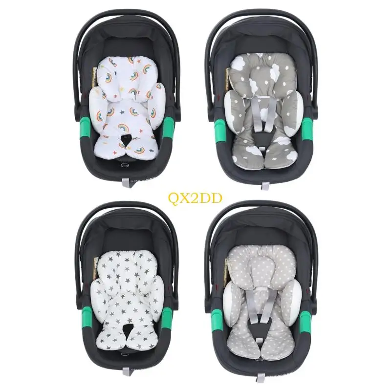 

QX2D Double Sided Infant Car Pad Breathable Strollers Insert Cushion with Unique for Baby Carriages
