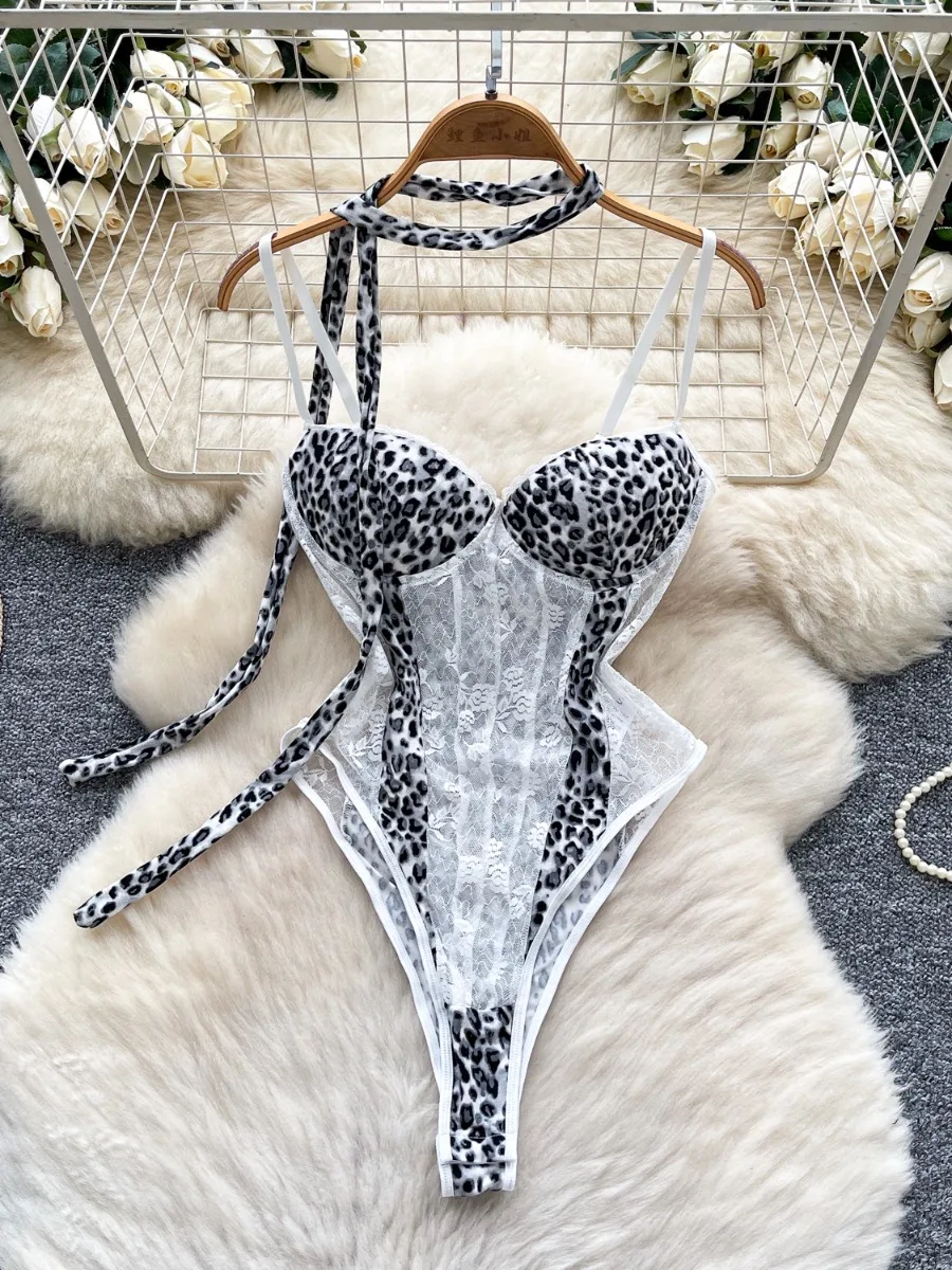 

ssTss America Hot Girl's Leopard Print Bodysuit Women Summer Tight Slim Fit Streetwear Sexy Vest Camisole Jumpsuit Top