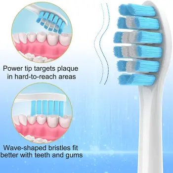8 kusů náhradních hlavic zubního kartáčku kompatibilních s náhradními hlavicemi Phlps Sonicare, náhradní hlavice kartáčku Sonicare, bílá 8 nejlepší prodej Náhradní díly Sonicare - №5