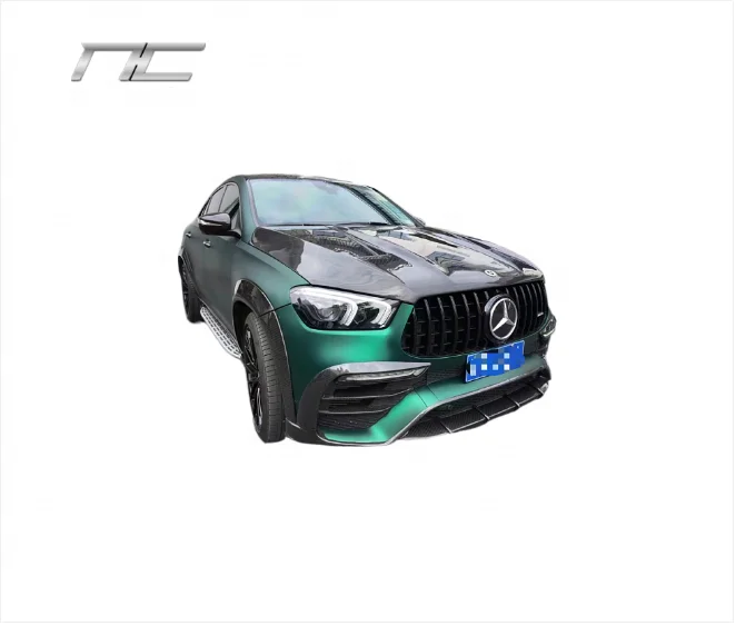 GLE Coupe TC Style Dry Carbon Fiber Front Lip Canard Rear Diffuser Roof Rear Spoiler Wing For Mercedes GLE C167 W167 Body Kit