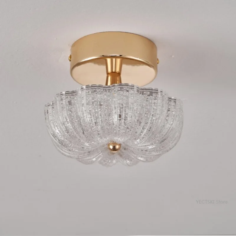 Modern minimalist dressing room small ceiling light hallway light shell crystal sand acrylic balcony entrance light