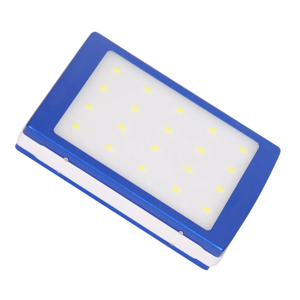

1pc Solar Large Capacity Portable Light Source Outdoor Led Lamp For Camping Hiking Hunting Tent Light Blue