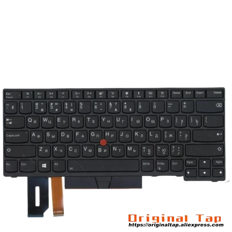 RU Russian Backlit Keyboard for Lenovo Thinkpad E480 E485 E490 T480S T490 T495 P43S L480 L490 L380 L390 Yoga 01YP302 01YP382 01Y