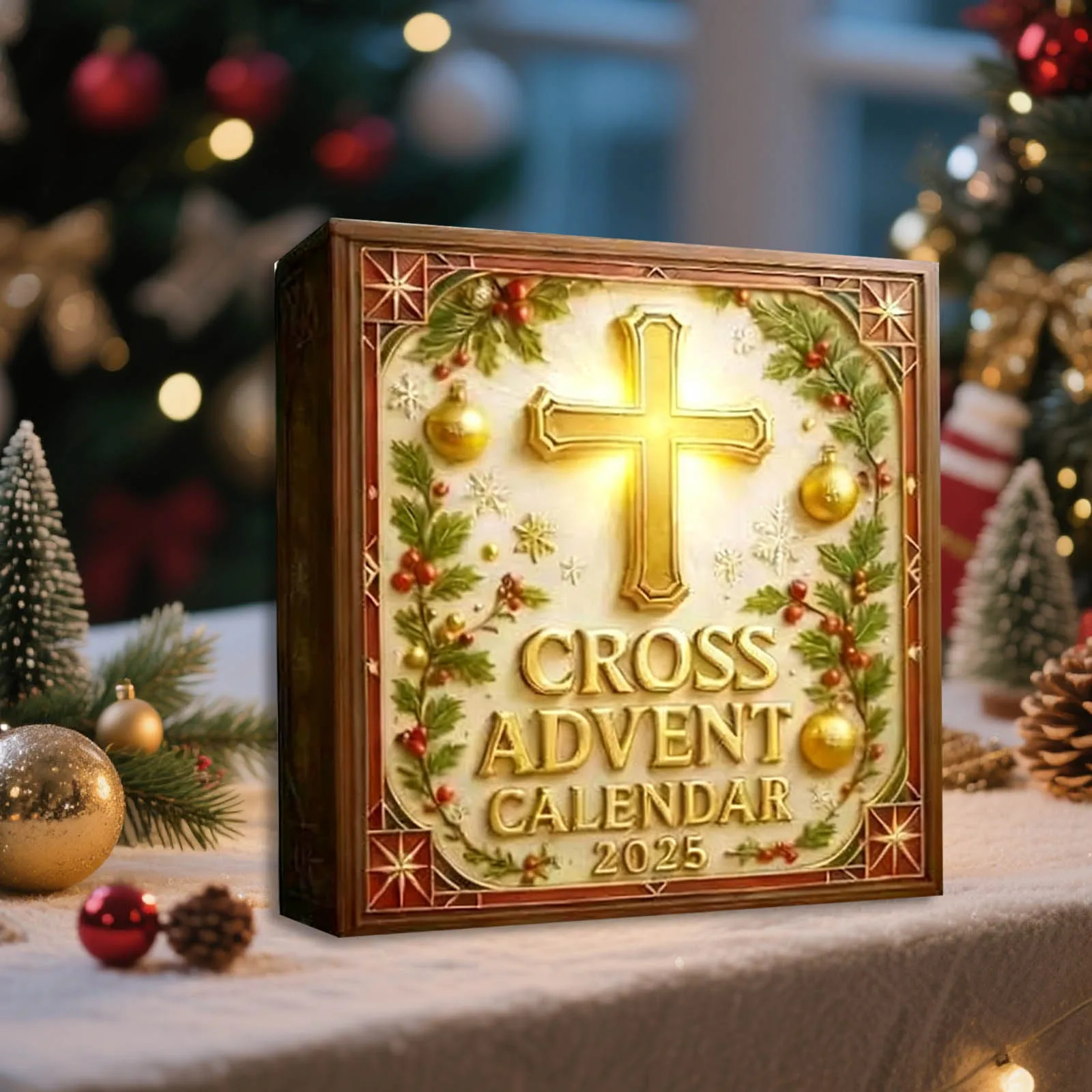 Temporizador Digital con pantalla grande, calendario de Adviento de Navidad que contiene 24 colgantes acrílicos, adecuado para cafetera con temporizador pequeño