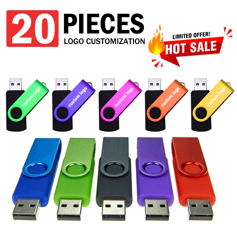 

20 шт./лот, USB-флеш-накопитель USB 2.0 с возможностью нанесения логотипа, флеш-память 32 ГБ, USB-накопитель 64 ГБ, USB-флешка 4 ГБ, 8 ГБ, 16 ГБ, U-диск