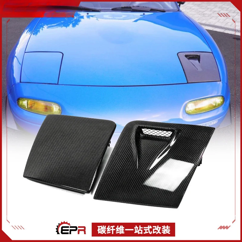 

For Mazda Miata MX5 NA Carbon Fiber Headlight Cover Vent Air Intake