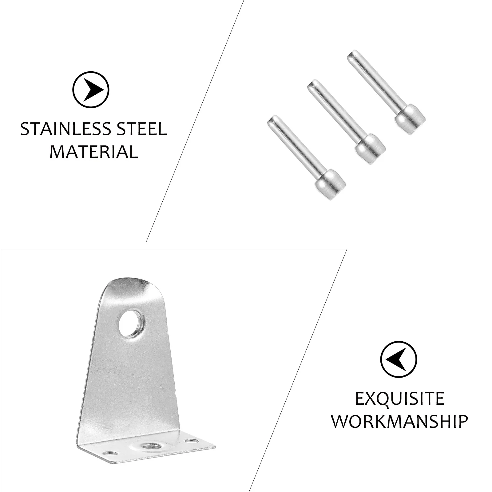 8Sets Classic Stainless Steel Blind Brackets with Pin Bolts for Mini Blinds Fixing Strong Lightweight Easy Install Home