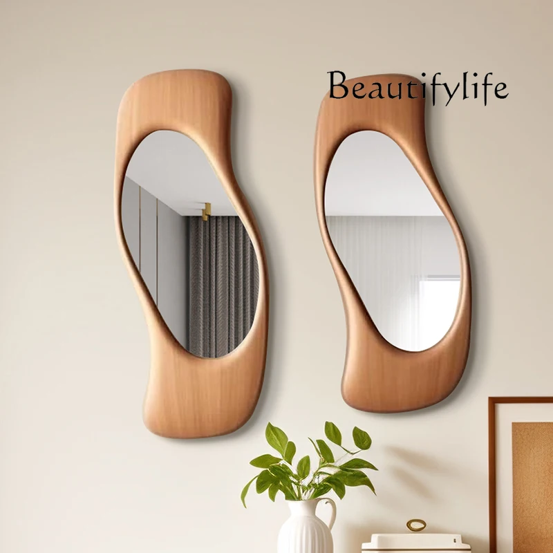 

Modern wall-mounted bathroom mirror porch art makeup mirror irregular washstand decorative dressing