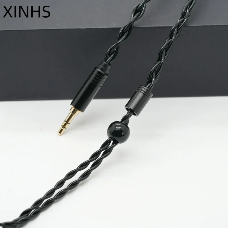 XINHS F18 4-Core 7N Single Crystal Copper Black HIFI Kopfhörer-Upgrade-Kabel – Detail 2