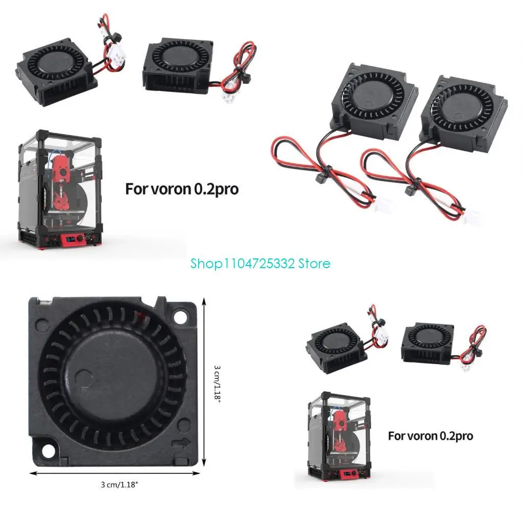 

2pcs Мощные 3D-вентиляторы принтера для Voron 0,1/0,2 3D-поклонники принтера.