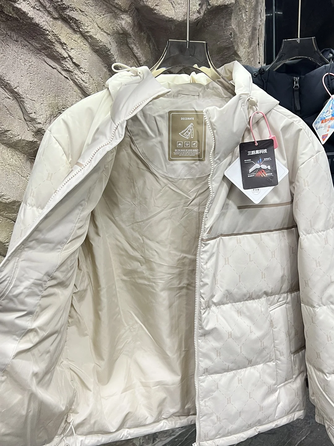 Winter Outdoor Heren dons Jaet Anti-Cold 90Du down Capuchon Waterdicht Warm Normale pasvorm Lange Sve Ritssluiting Polyest...