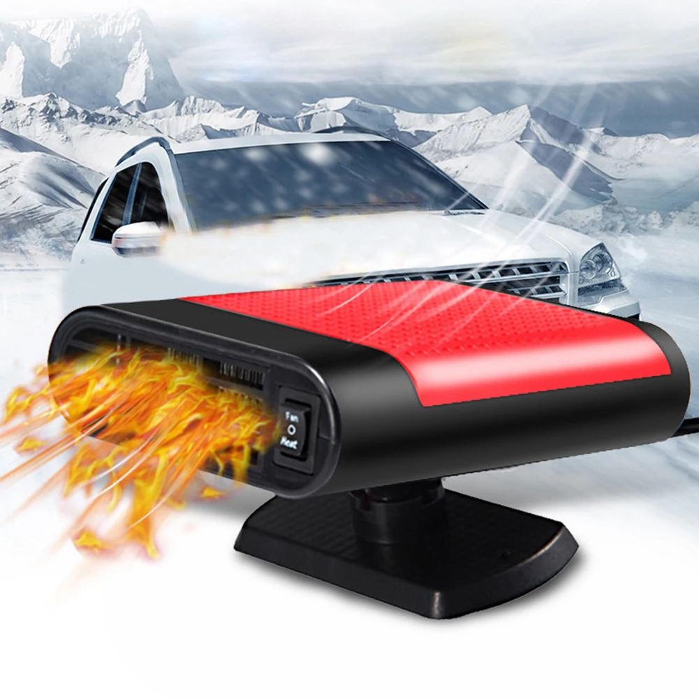 12/24V Portable Car Heater 360 Rotating Windscreen Defroster Demister Auto Windshield Defroster Defogging Defrosting Heating Fan