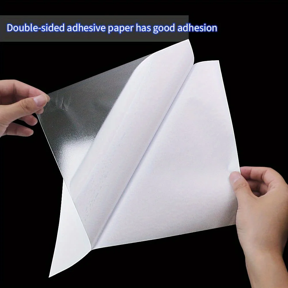 12pcs transparent traceless strong double-sided tape, suitable for handicraft, DIY art, home decor tape accessories