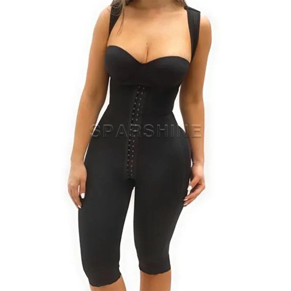 Fajas Colombianas High Compression Abdominal Control Slimming Bodysuit With Front Hook-eyes Waist Trainer Butt Lifter Shapewear