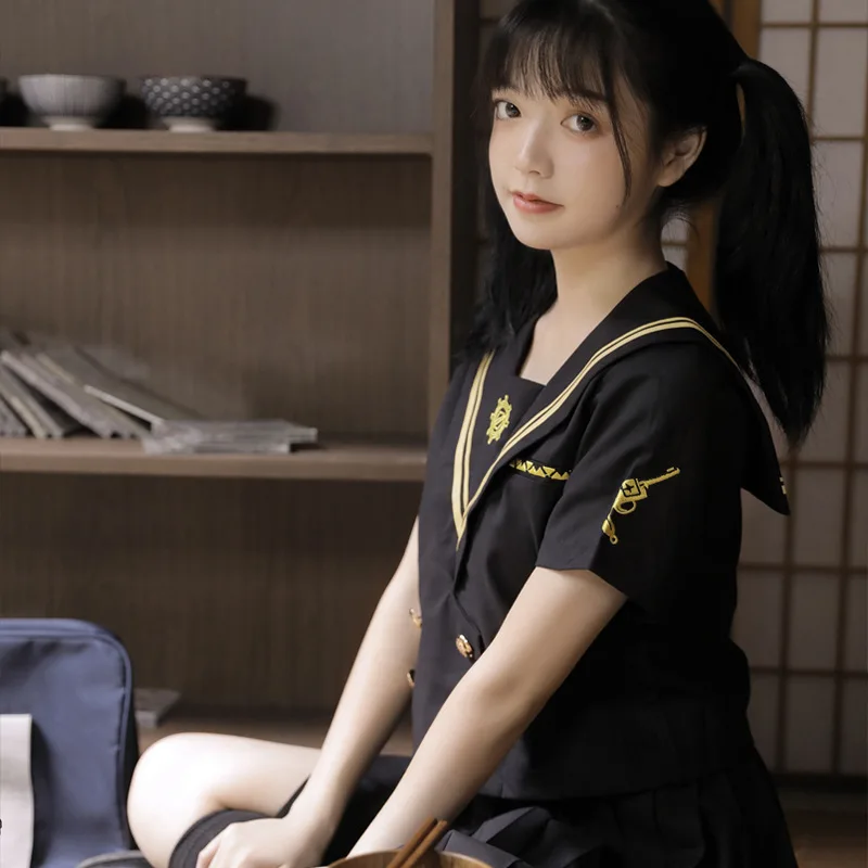 Uniformes escolares japoneses para estudiantes de talla grande S-3xl, disfraz para niñas, traje JK Sexy para mujeres, blusa de marinero, conjunto de Falda plisada