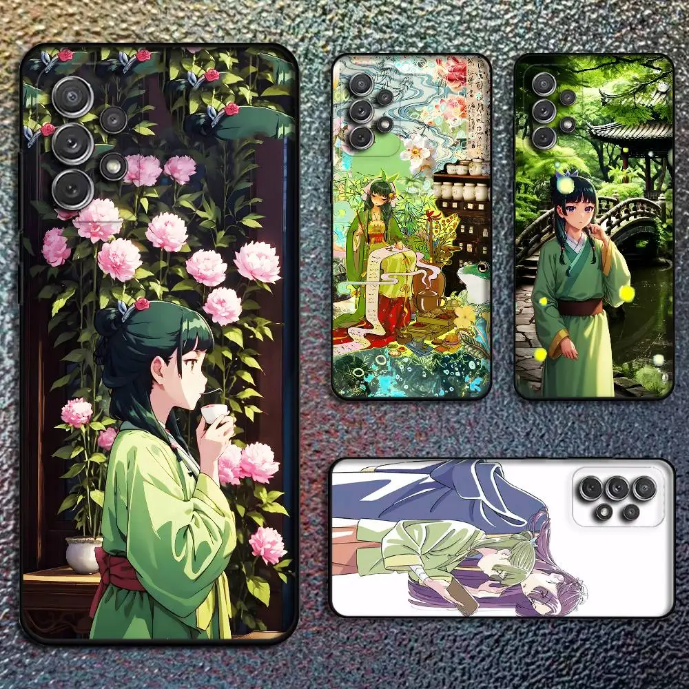 

A-Apothecary D-Diaries Maomao Phone Case For Samsung S24,21,22,23,30,Ultra,20,Plus,Note,10,9,Black soft silicone case