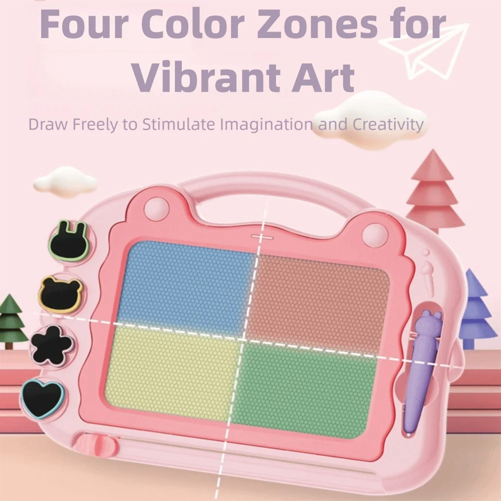 

Detachable Parts Magnetic Drawing Board Erasable Portable Children's Drawing Board Reusable Colorful Drawing Board