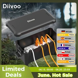 Diivoo Waterproof Electrical Box Outside Cable Connection Socket Enclosure Outdoor Extension Cord Connection Box for Garden