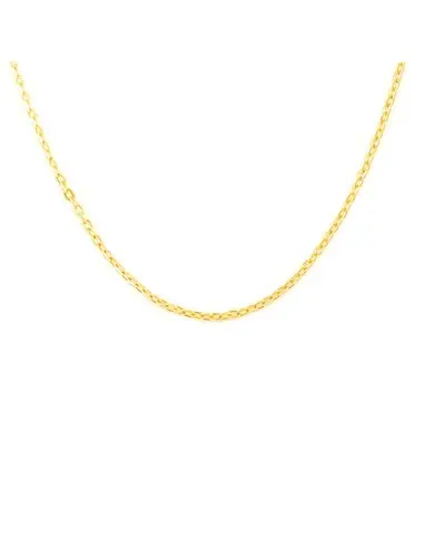 18k gold chain brightened round link 1 ° (50 cm)