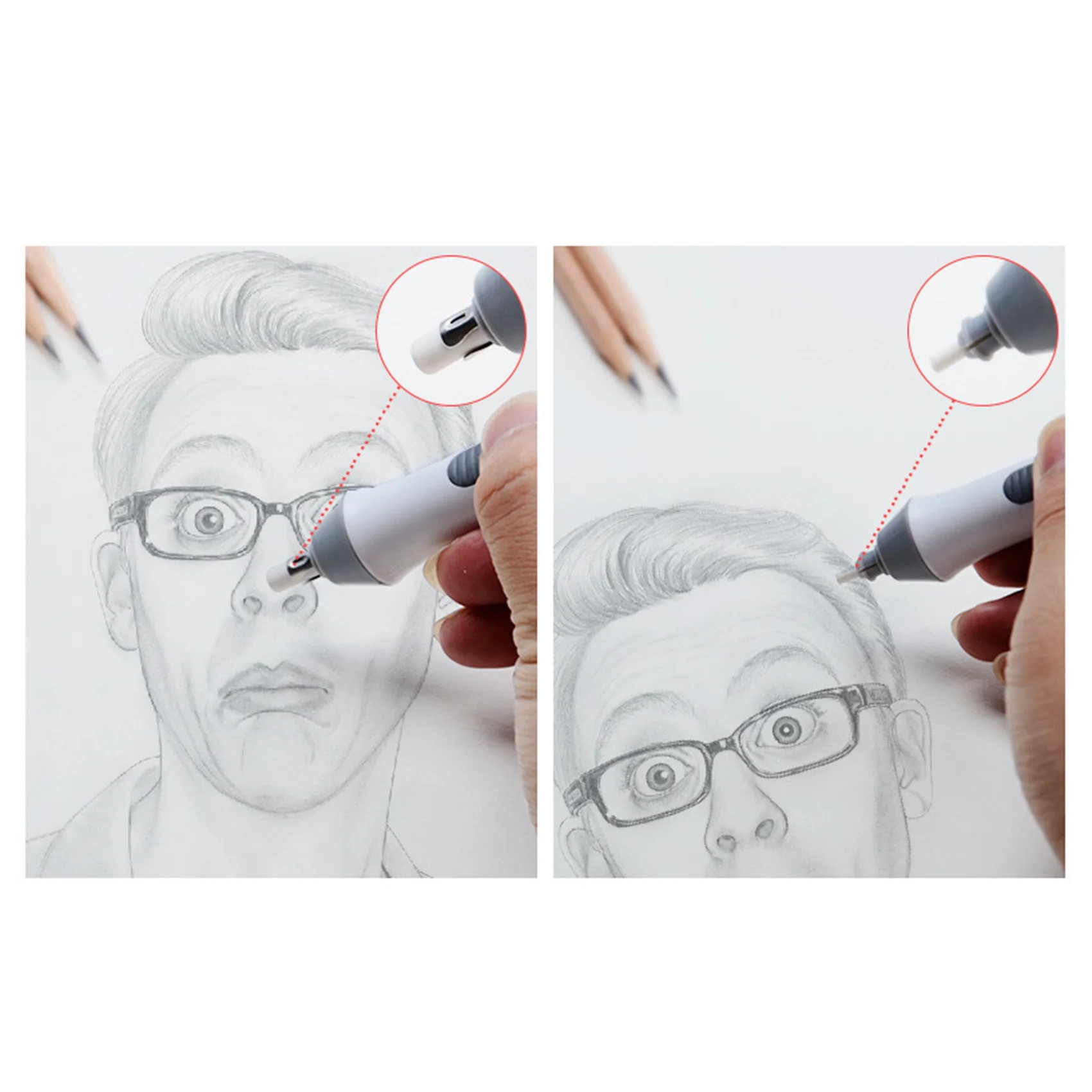 เท็น-Win ยางลบไฟฟ้า, ง่ายและสะอาด, หมุนได้อัตโนมัติร่างการวาดภาพยางลบ