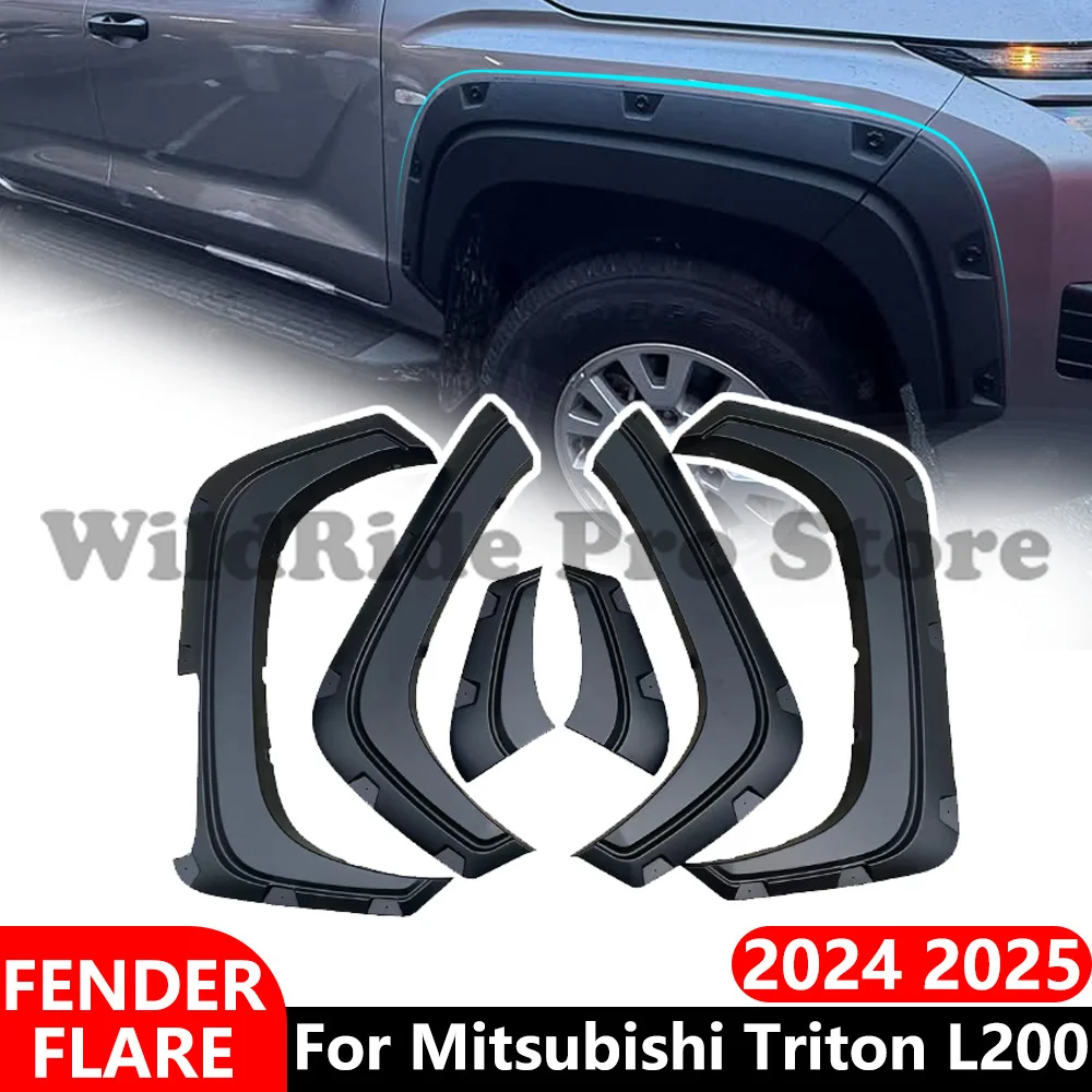 

Комплект расширителей крыльев грузовика 4X4 для Mitsubishi L200 Triton 2024 2025, брызговики, расширения колесной арки, автомобильные аксессуары для пикапа