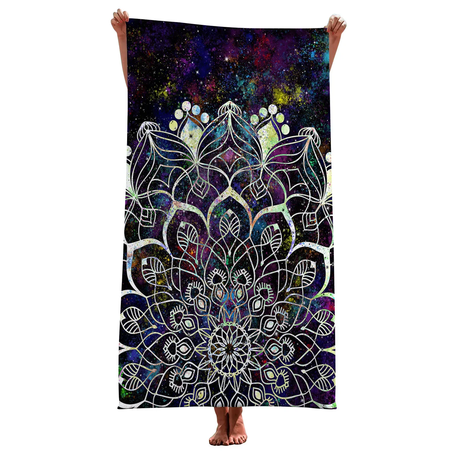 Bohemian Geometry Quick Dry Beach Towel Large Beach Towels Surf Poncho Microfiber Bath Towel Summer Swimming Travel Women Gift