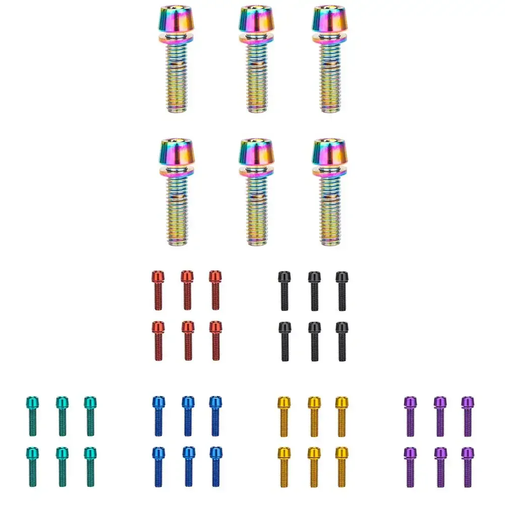 Śruby trzpienia śruby trzpienia akcesoria rowerowe czarny/czerwony/niebieski/zielony kolarstwo dla do roweru szosowego i górskiego praktyczne wysokiej jakości nowe