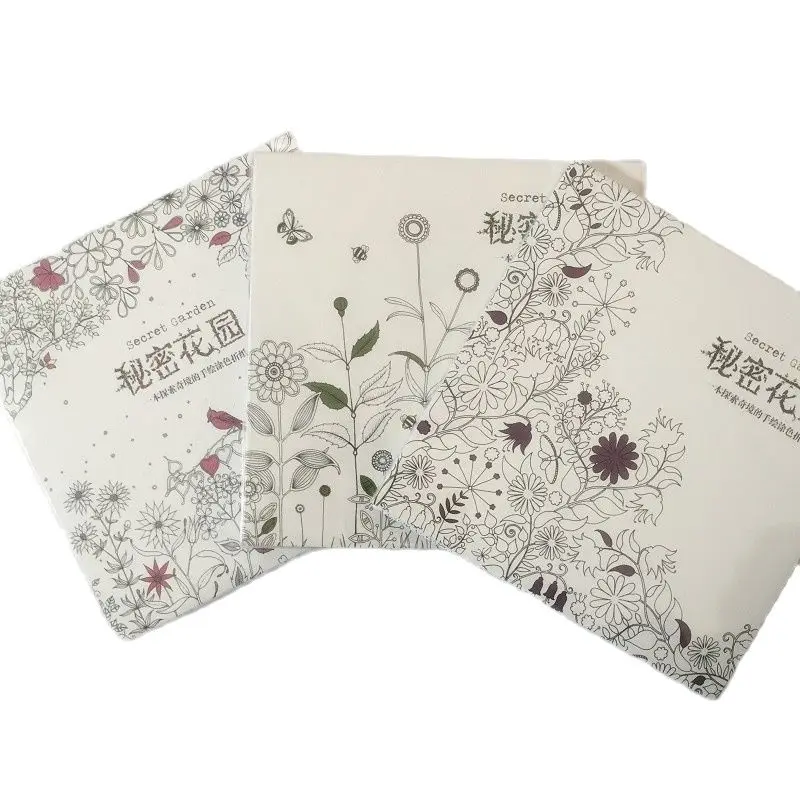 90Pcs/Set Secret Garden Coloring Card Painting Drawing Cards Gift Card For Adult Kids 17.5*17.5cm