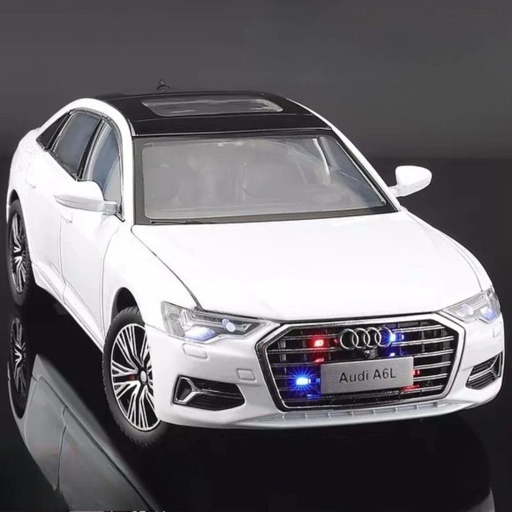 

1:24 A6L R8 V10 Plus Car Model Toy Diecast Metal High Simulation Sound Light Sports Cars Models Collection Kids Toys Gifts