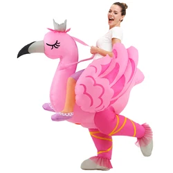 Adult Flamingo Inflatable Costume Mascot Anime Roly Play Costumes Christmas Carnaval Halloween Cosplay Funny Dress Suits