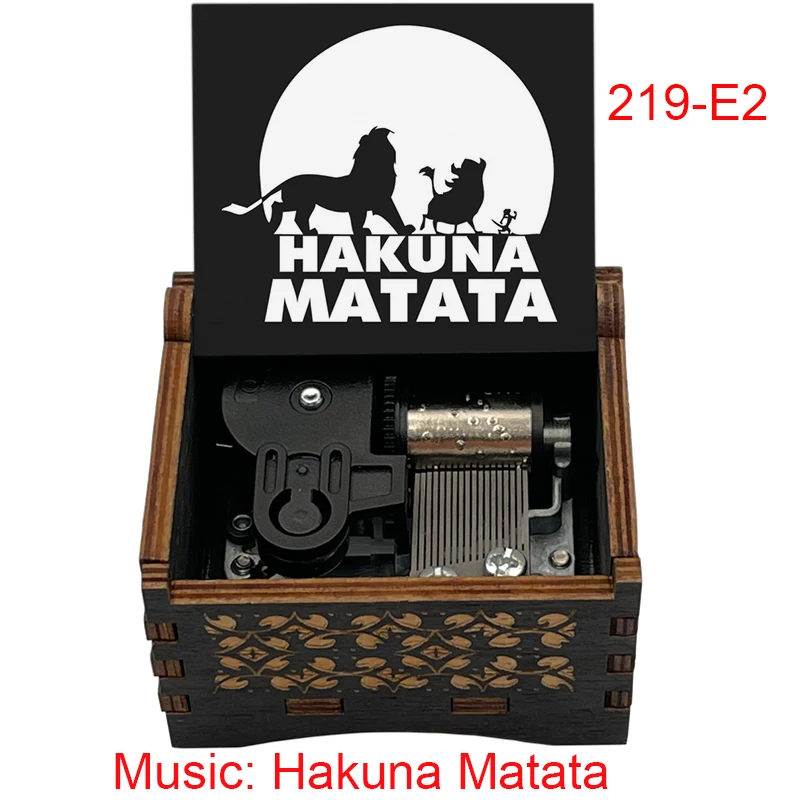 Hakuna Matata Music Box Anime Lion Wind Up Musical Music box Gift for Kids Toy Friends Birthday Party Decoration