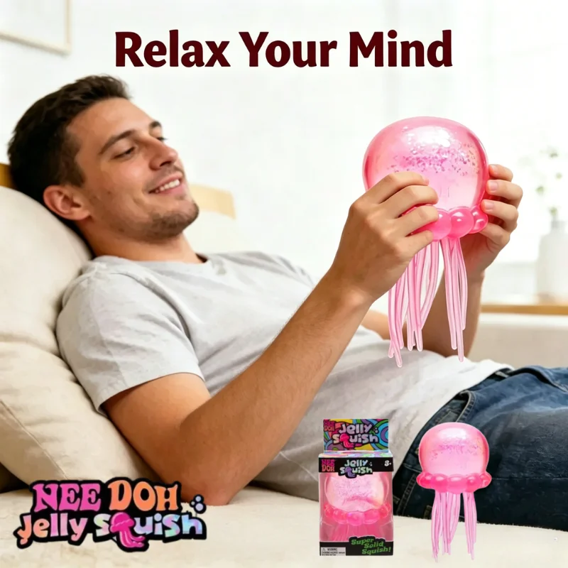 

Jellyfish Healing Series Non-Toxic Needoh Nice Cube Soft Pinch Toy Anxiety Relief Sensory Healing Toy For Toddlers