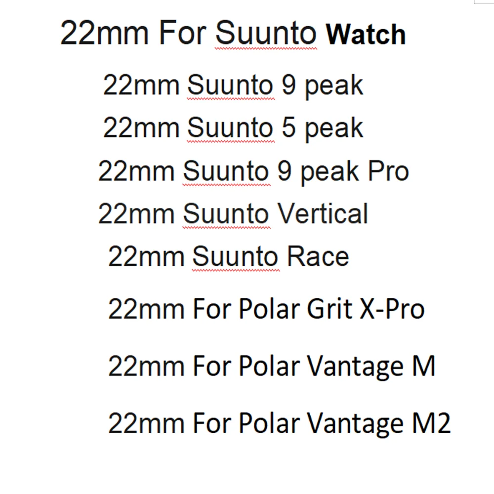 22mm Silicone Strap For Suunto Vertical Watch Band Bracelet Replacement Accessories For Suunto 9 Peak Pro / 5 Peak Watchband