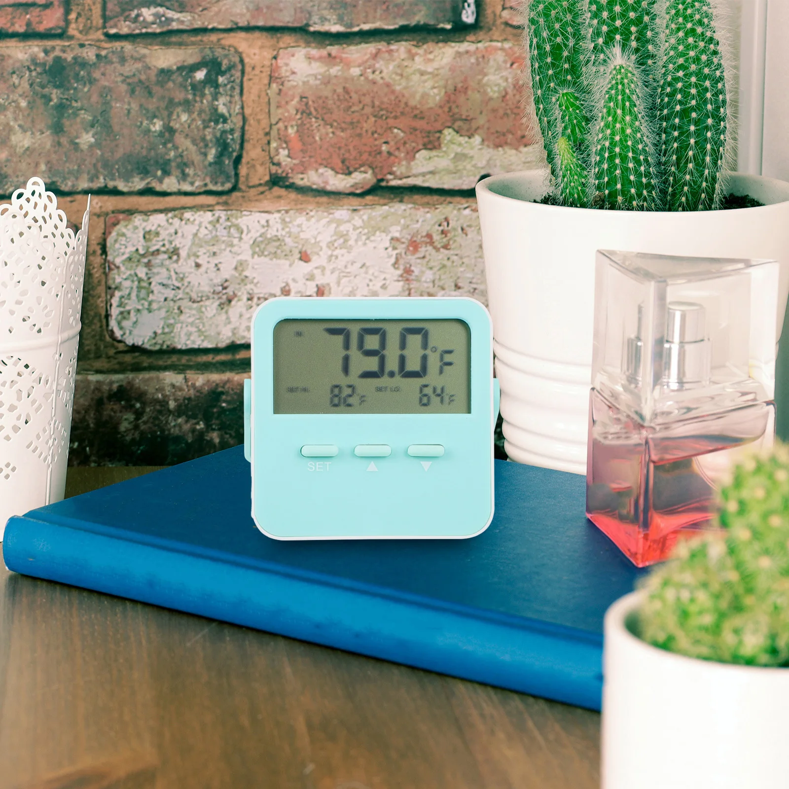 

Digital Thermometer Indoor Outdoor Temperature Meter With Stand Dual Display Air Inlet Accurate Measurement Tool