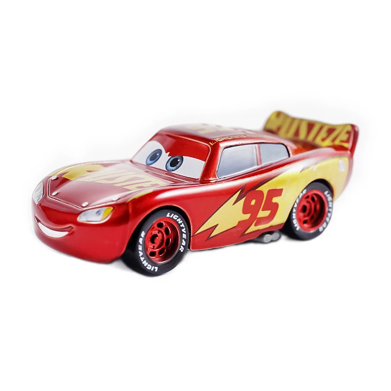 Disney-figuras de Cars 2 de Pixar Cars 2 para niños, #95 juguete de LIGHTYEAR, figuras de Anime de carreras RUSTEZE Lightning McQueen Sally 1:55,