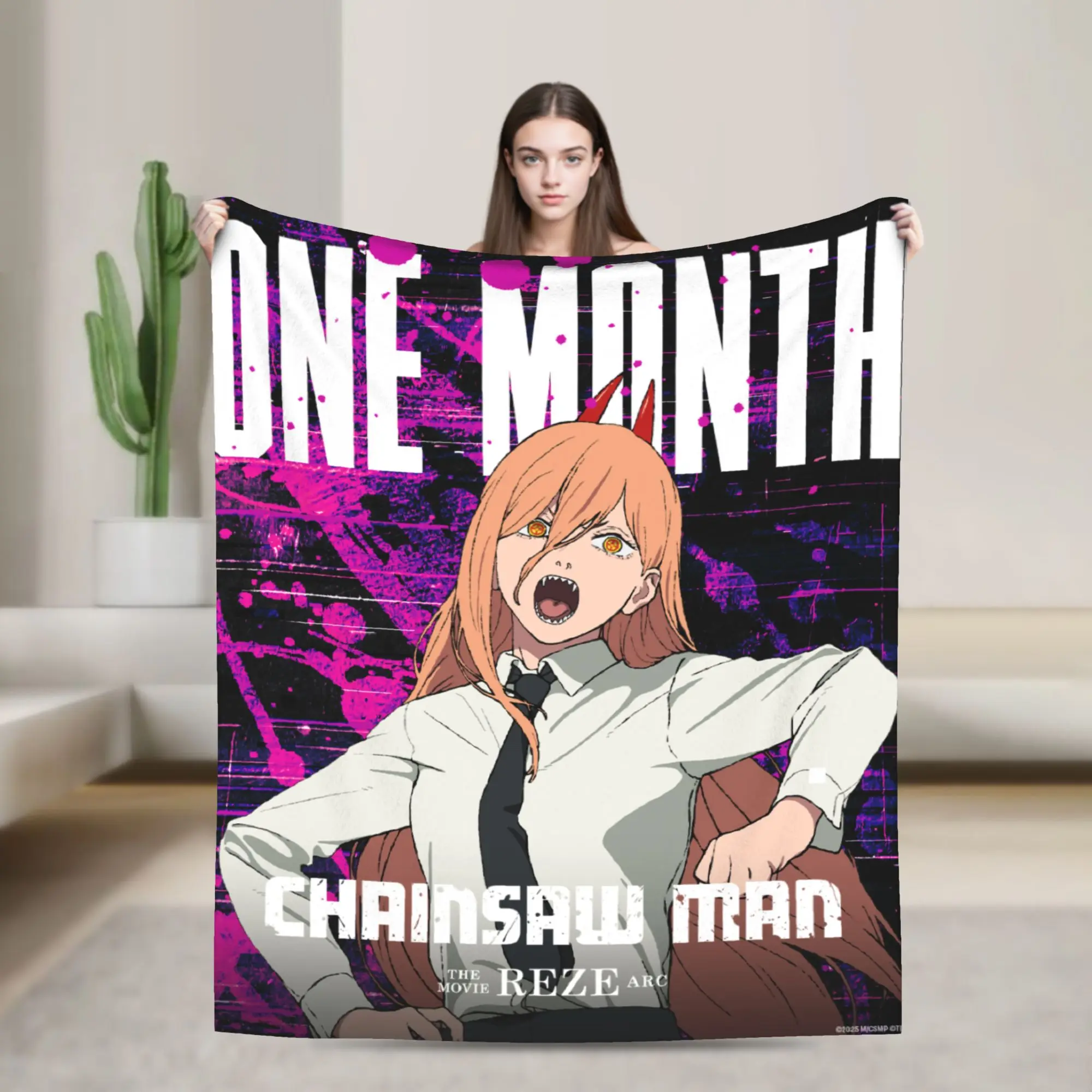 

Одеяло Chainsaw The Movie Reze Arc Merch, легкие теплые пледы для дивана, 50x60 дюймов, пледы и одеяла разных размеров