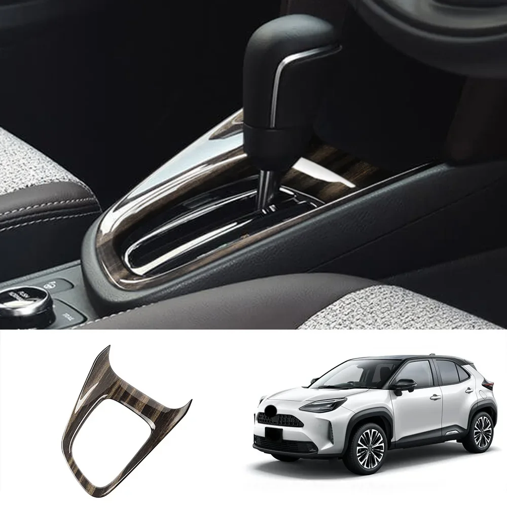 For Toyota Yaris Cross 2020-2022 2023 Car Accessories Interior Auto Gear Shift Panel Cover Frame Trim Sticker ABS Carbon Fiber