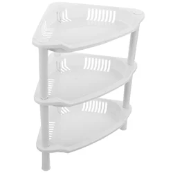 Layer Plastic Small Storage Shelves Plastic Basket Corner Shelf Organizer Desk Stand Rack Bathroom Shelves Household Kitchen