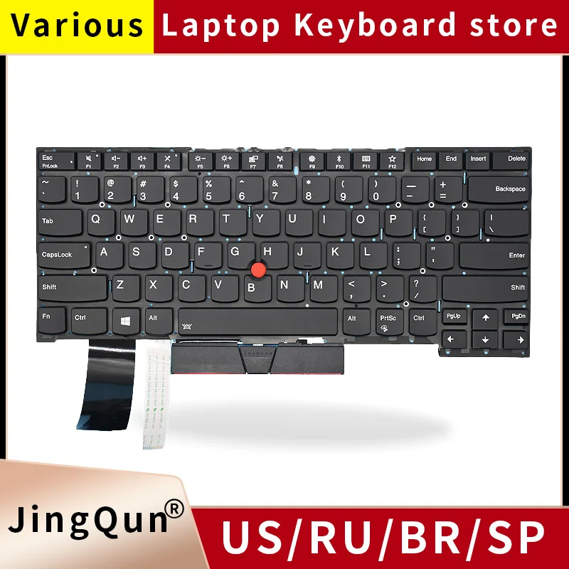 

Replacement US/RU Russian Backlit Laptop Keyboard For Lenovo ThinkPad S3-490 TP00108A S3 2018 20QC E490S