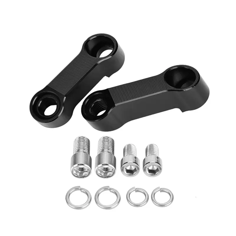 Motorcycle Rearview Mirrors Extension Riser Extend Adapter Mirror Extender Adapters Riser Supplies Rear View Base Mirrors Black - Image 2
