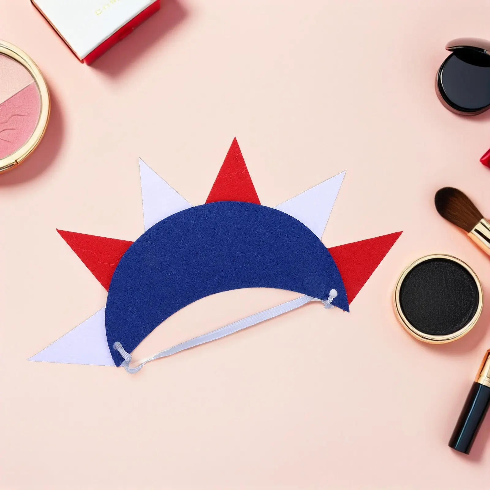 4 Peças: Chapéu Coroa Estátua da Liberdade, Tiara Dia da Independência, Viseira Fantasia Lady Liberty, Faixas de Cabelo Lembrança, Cosplay Deusa da Liberdade