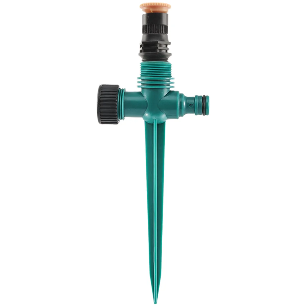 Rotating automatic sprinkler for garden lawn irrigation with 360 degree adjustable nozzle and multiple connection possibilities
