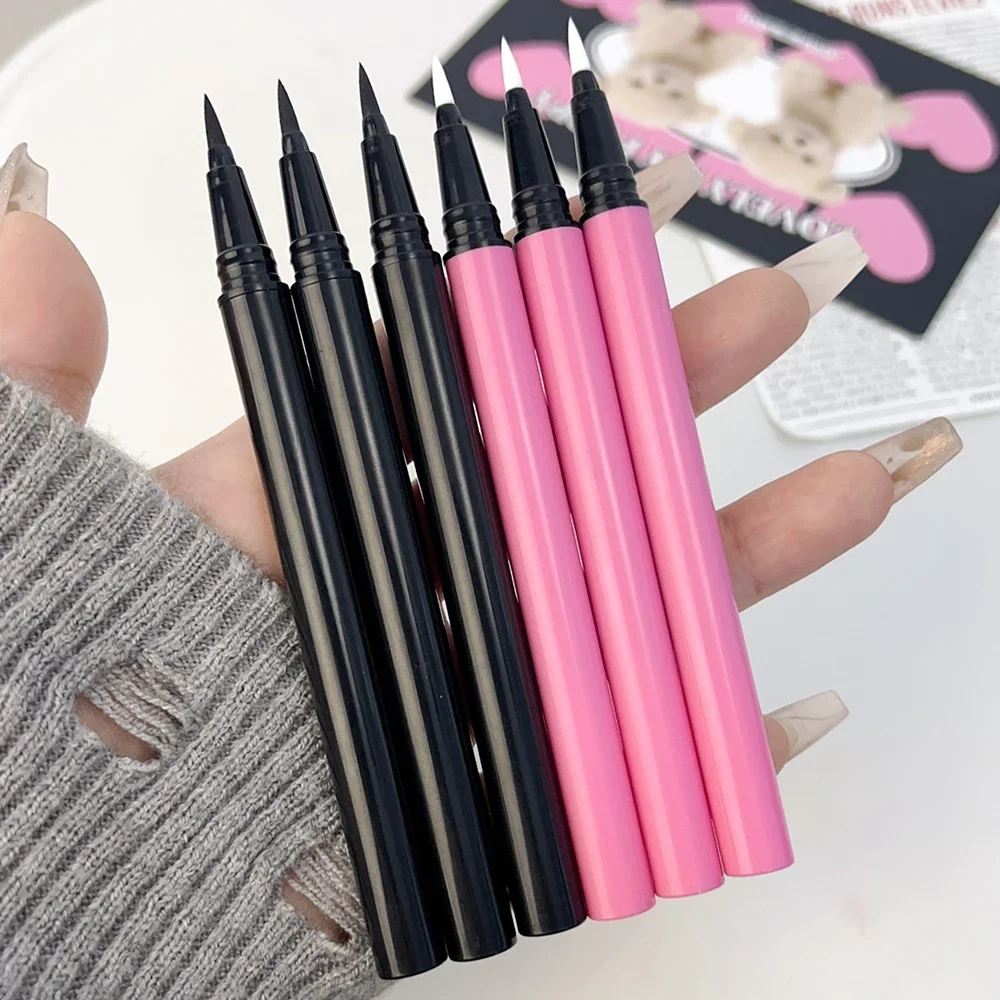 2 in 1 selbst klebende Wimpern Eyeliner Stift Make-up dauerhaft schnell trocknend kein Kleber nicht blühend klar schwarz Wimpern kleben Eyeliner