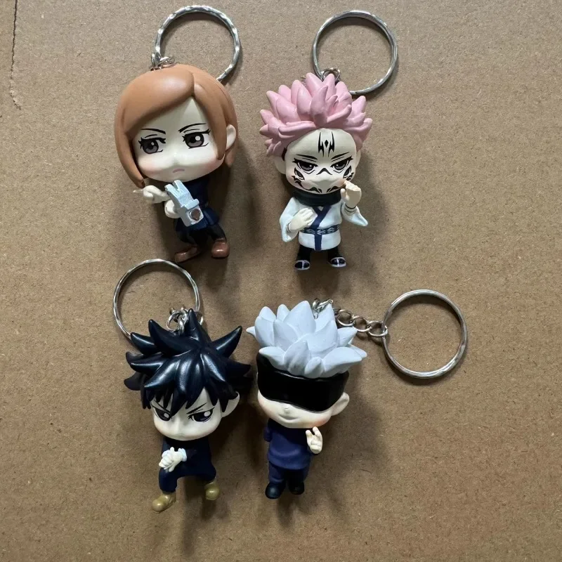 

Q Version Keychain For ChildrenToys, New Anime Satoru Gojo Fushiguro Megumi Ryomen Sukuna Small PVC Figure Dolls Keychain Chians