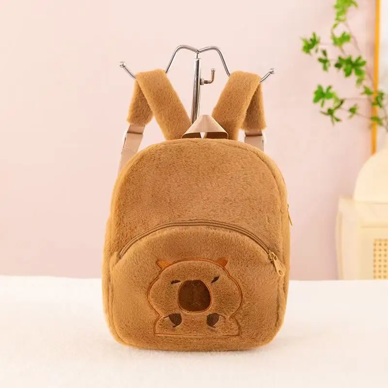 Kawaii Capybara Plush Backpack for Women Versatile Cartoon Funny Capibala Crossbody Bag aLrge Capacity Tote Bag
