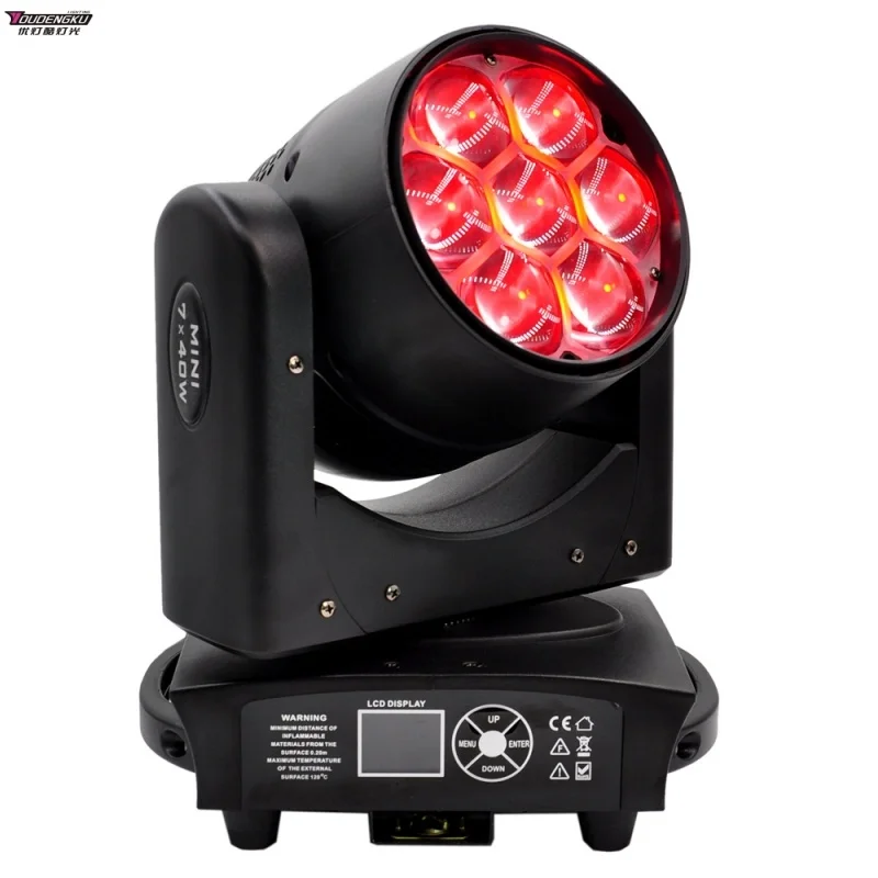 

4 pieces Mini 7X40W LED RGBW 4 in 1 Bee Eye MovingHead Lights Event Stage Zoom Led Moving Head Light