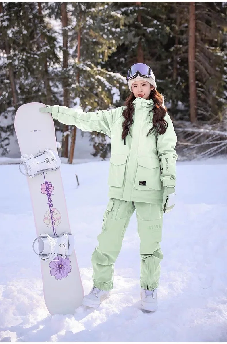 Traje de esquí personalizado OEM para mujer, mono, traje de nieve, esquí, nieve al aire libre, Suirt para mujer, ropa de esquí colorida Popular para nieve