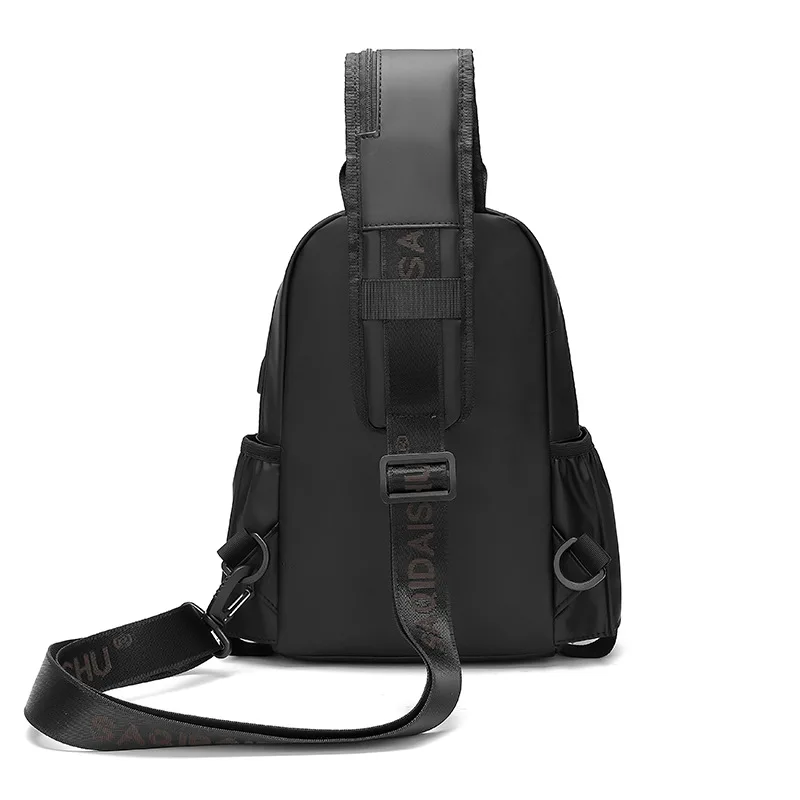PU leather film waterproof men's chest bag, large-capacity commuting single-shoulder bag, large-capacity travel crossbody bag 5