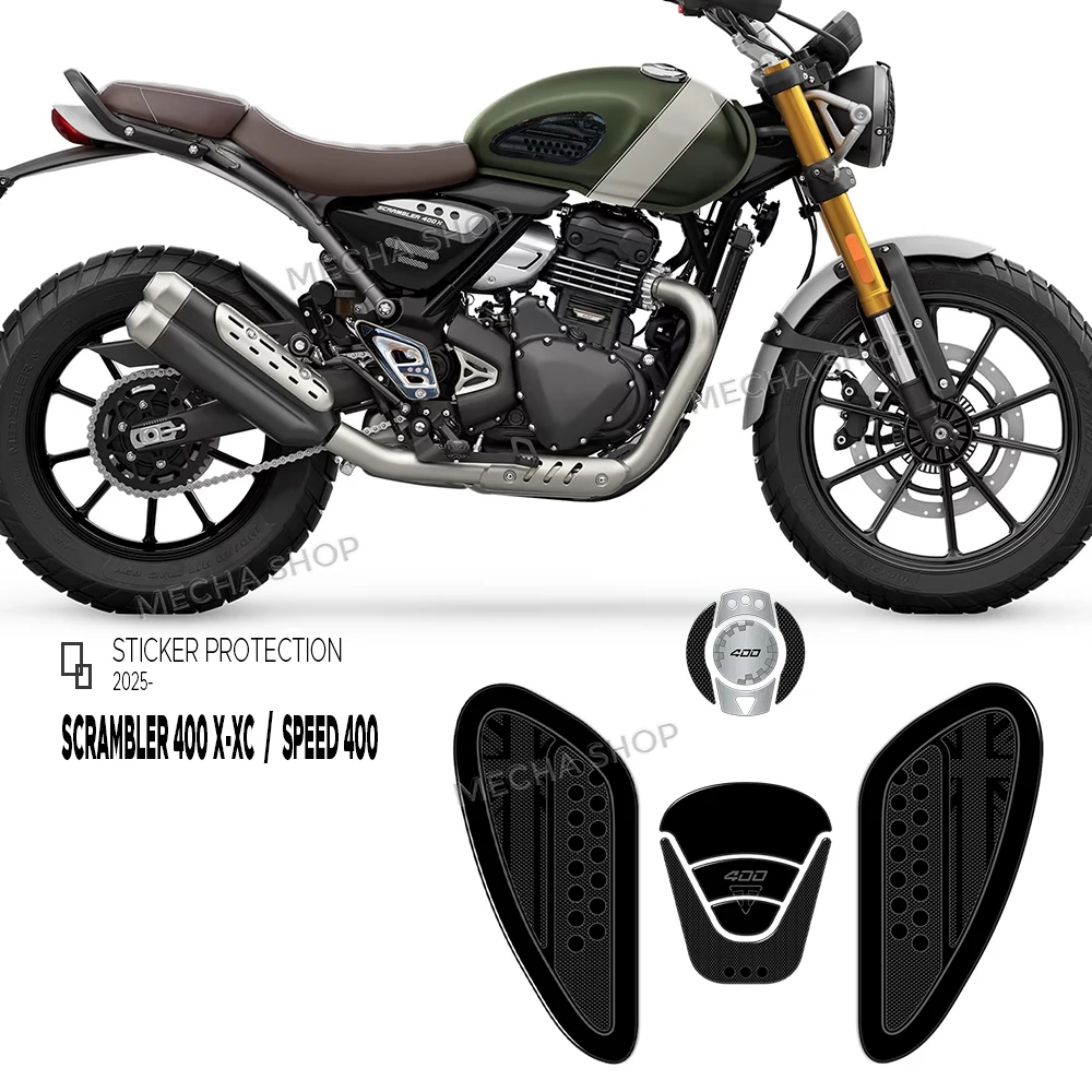

Для Scrambler 400 X-XC 2024 и Speed ​ ​ 400 2025: Комплект защитных наклеек для мотоцикла, включая наклейки на бак